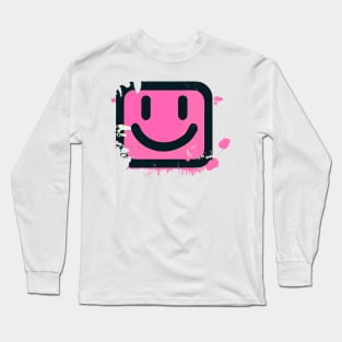 Street Art retro graffiti vintage pink Smile Long Sleeve T-Shirt